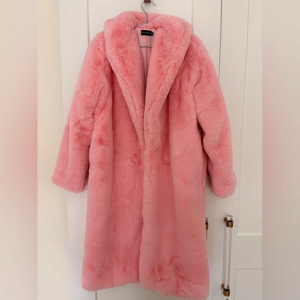 Pretty Little Thing Pink Faux Fur Coat